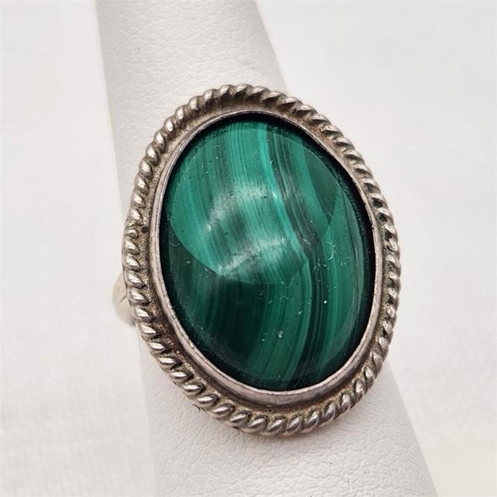 Malachite Ring Sz 6 Southwestern Cowgirl Freda Woodman Hansen Bit Ni dzeez baa